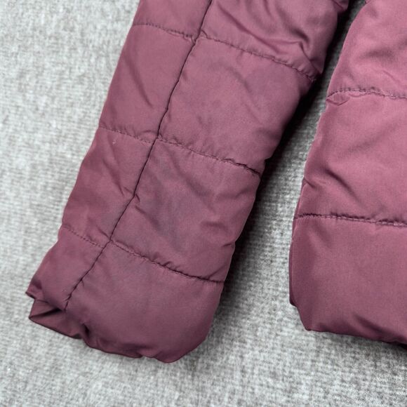 Fabletics Puffer Jacket Women's Small Purple Misha Wind Resistant Warm Wine Coat - Picture 6 of 10